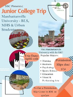 11th Grade College Trip to Manhattanville University - April 13, 2026